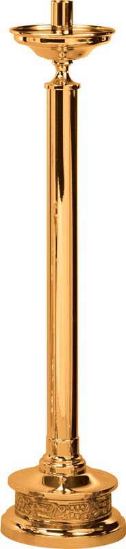 44" High Polish Bronze Paschal Candlestick