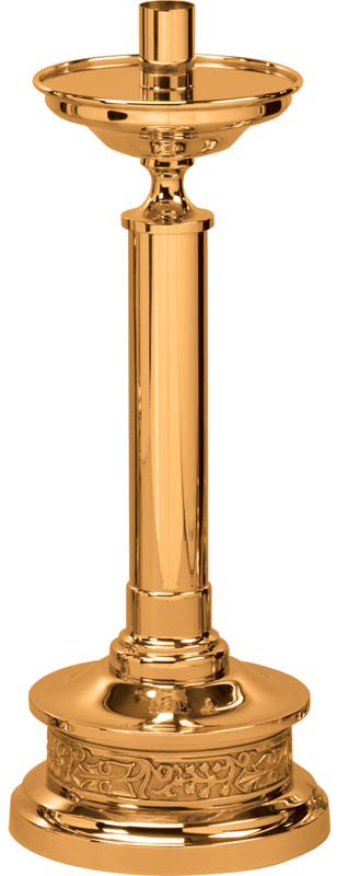 28" High Polish Bronze Paschal Candlestick