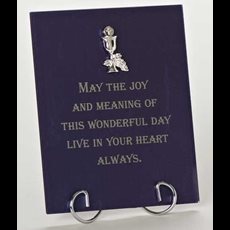 Blue Glass Desk Plaque SKU 89945516821