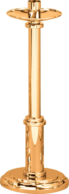 28" High Polish Bronze Paschal Candlestick