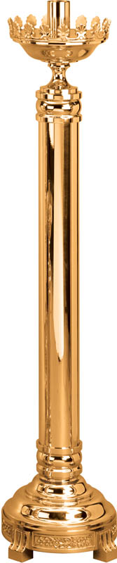 44" High Polish Bronze Paschal Candlestick