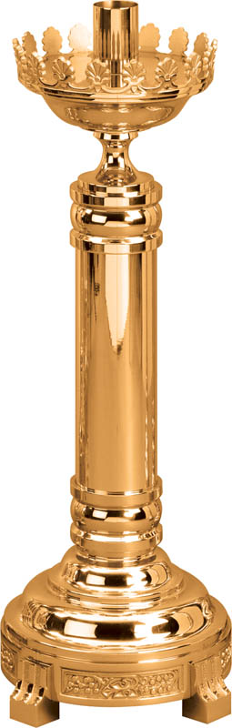 28" High Polish Bronze Paschal Candlestick