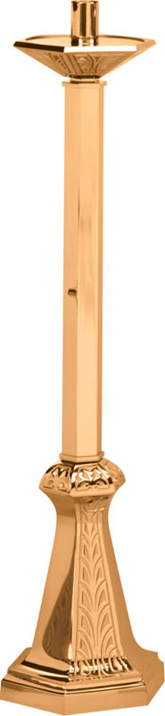 48" High Polish Bronze Paschal Candlestick