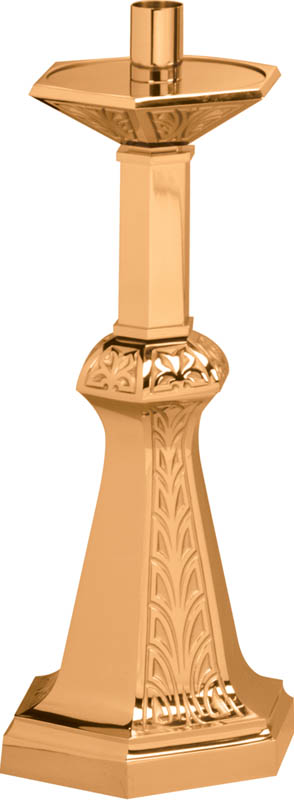 28" High Polish Bronze Paschal Candlestick