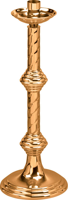 28" High Polish Bronze Paschal Candlestick