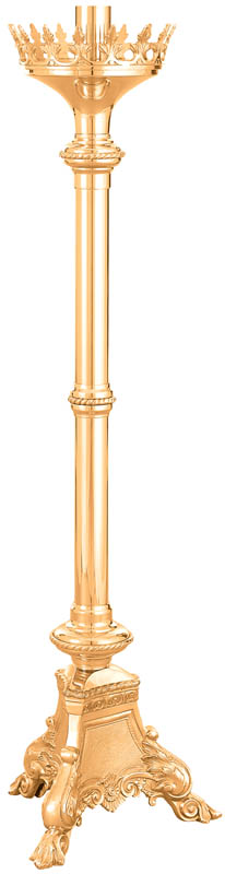 44" High Polish Bronze Paschal Candlestick