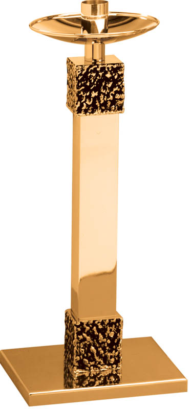 28" High Polish Bronze Paschal Candlestick