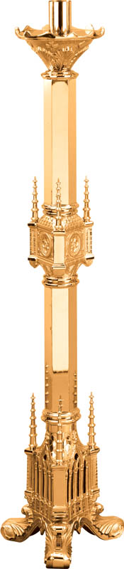 48" High Polish Bronze Paschal Candlestick