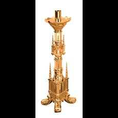 28" High Polish Bronze Paschal Candlestick