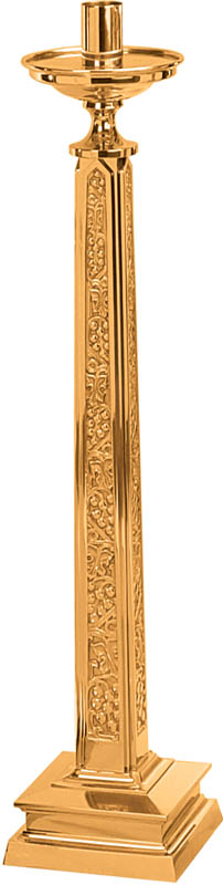 42" High Polish Bronze Paschal Candlestick