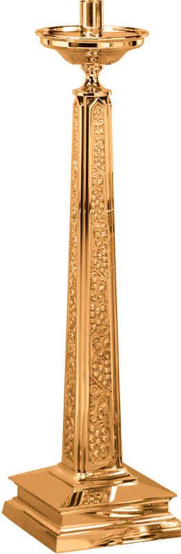 44" High Polish Bronze Paschal Candlestick