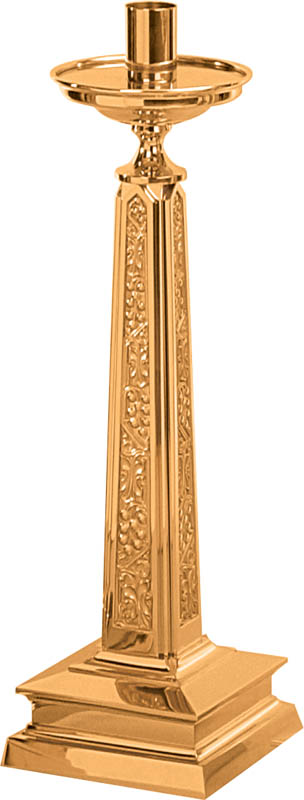 29" High Polish Bronze Paschal Candlestick