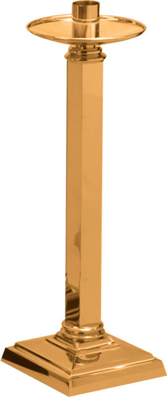 28" High Polish Bronze Paschal Candlestick