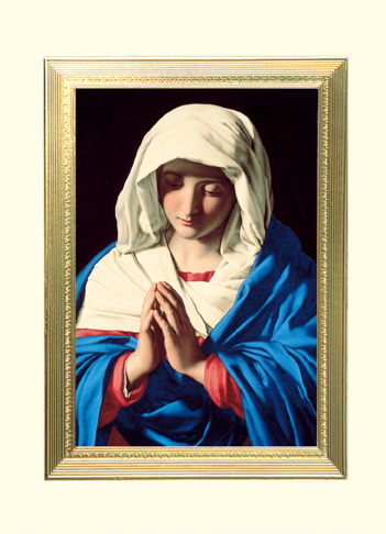 Virgin In Prayer Mass Card