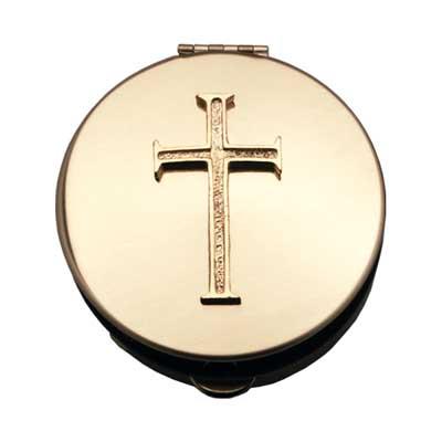 Sz 1 Pyx w/Gold Latin Cross