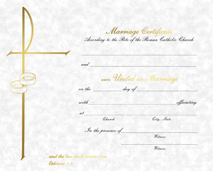 Parchment Marriage Cert