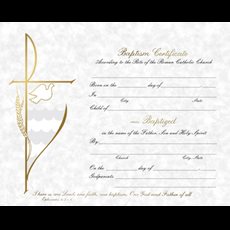 Parchment Baptism Cert Parchment Baptism Cert