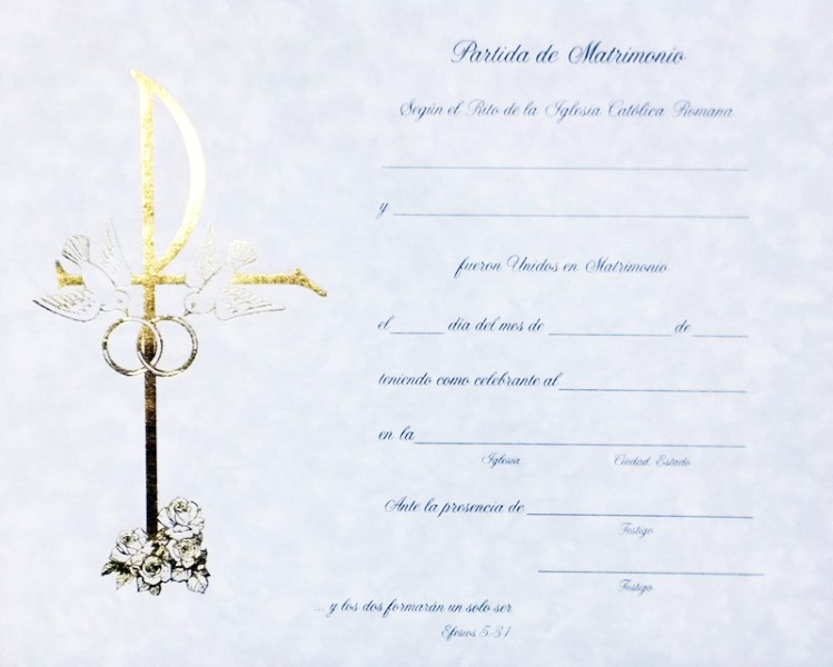 Spanish Marriage Certific