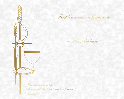 Create Your Own Communion Cert