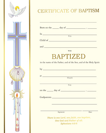 Baptism Certificate