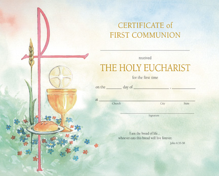 Communion Certificate