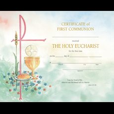 Communion Certificate Communion Certificate