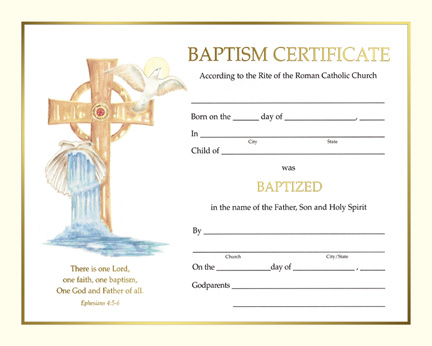 Baptism Certificate