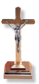 Gilded Crucifix on Tiered Base