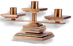 Stacked Square Multi-Cup Candelabra
