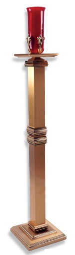 Tall Pedestal Stand with Red Globe