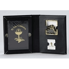 4pc Boy's Black Communion Folder Set SKU 12328