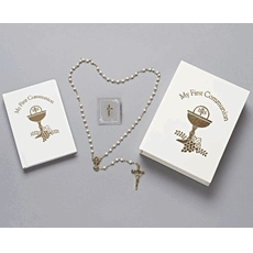 4pc Girl's White Communion Folder Set SKU 89945291094