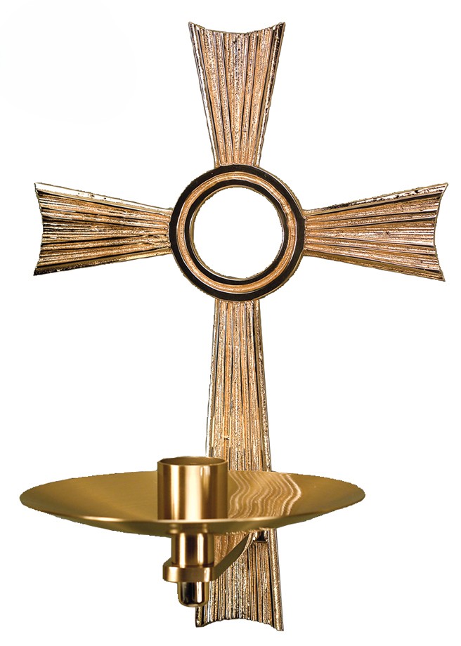 Cast Bronze Wall-Mounted Consecration Candle Holder