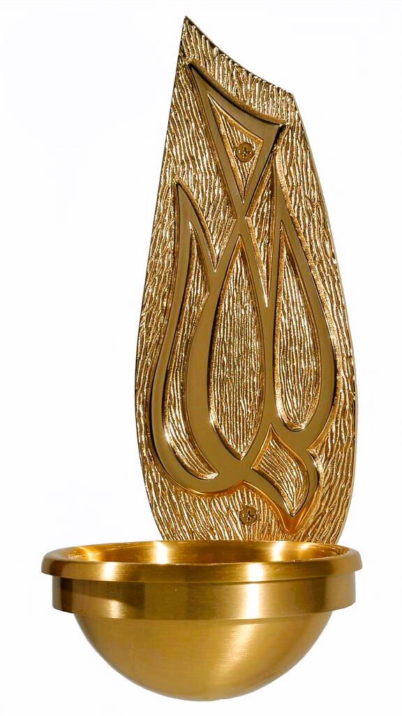 Bronze Wall-Mounted Holy Water Font