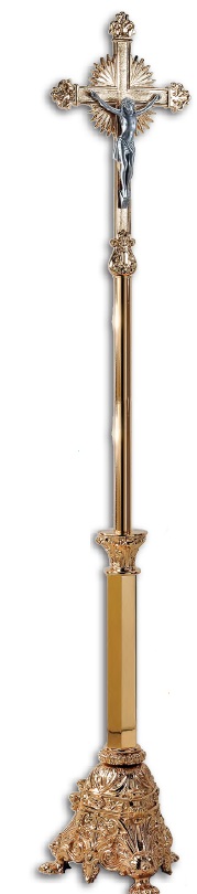 Bronze Ornate Processional Cross