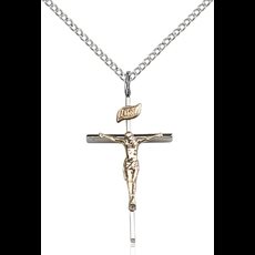 Two-Tone GF/SS Crucifix Pendant SKU 2235GF/SS/18SS