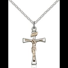 Two-Tone GF/SS Maltese Crucifix Pendant SKU 2237GF/SS/18SS