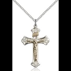 Two-Tone GF/SS Crucifix Pendant SKU 2622GF/SS/18SS