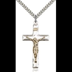 Two-Tone GF/SS Crucifix Pendant SKU 2644GF/SS/24S