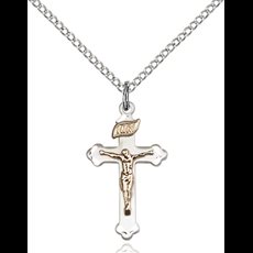 Two-Tone GF/SS Crucifix Pendant SKU 2669GF/SS/18SS