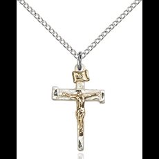 Two-Tone GF/SS Nail Crucifix Pendant SKU 2672GF/SS/18SS