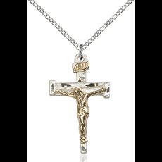 Two-Tone GF/SS Nail Crucifix Pendant SKU 2673GF/SS/18SS