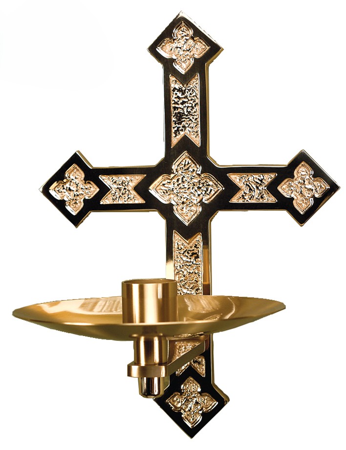 Cast Bronze Wall-Mounted Consecration Candle Holder