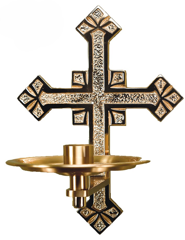 Cast Bronze Wall-Mounted Consecration Candle Holder