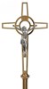 Bronze Processional Cross with Cast Aluminum Corpus