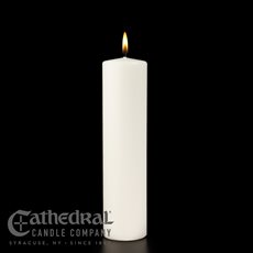 3" x 12" White Ceremonial Pillar Candle White Ceremonial Pillar Candle
