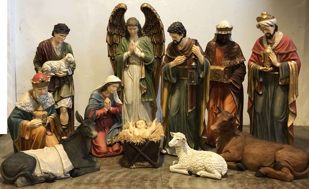 72” Tall Outdoor Nativity Set for Church Use Large Outside Creche