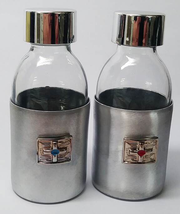 4.75 Metal Clad Cruet Set