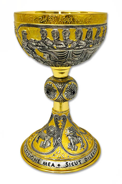 Twelve Apostles/Crucifixion Chalice with Paten