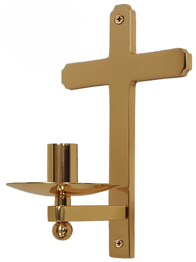 Cast Bronze Wall-Mounted Consecration Candle Holder